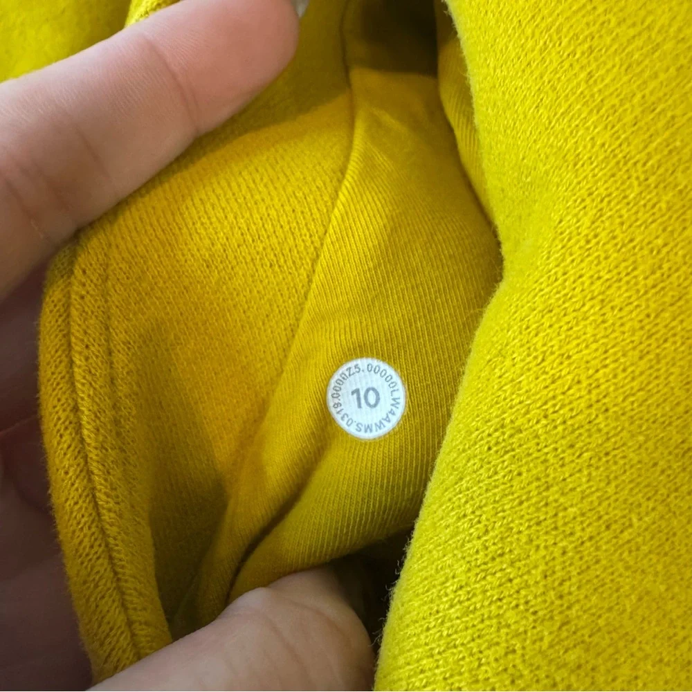 Lululemon Scuba Full Zip Yellow Size 10 - Picture 6 of 7